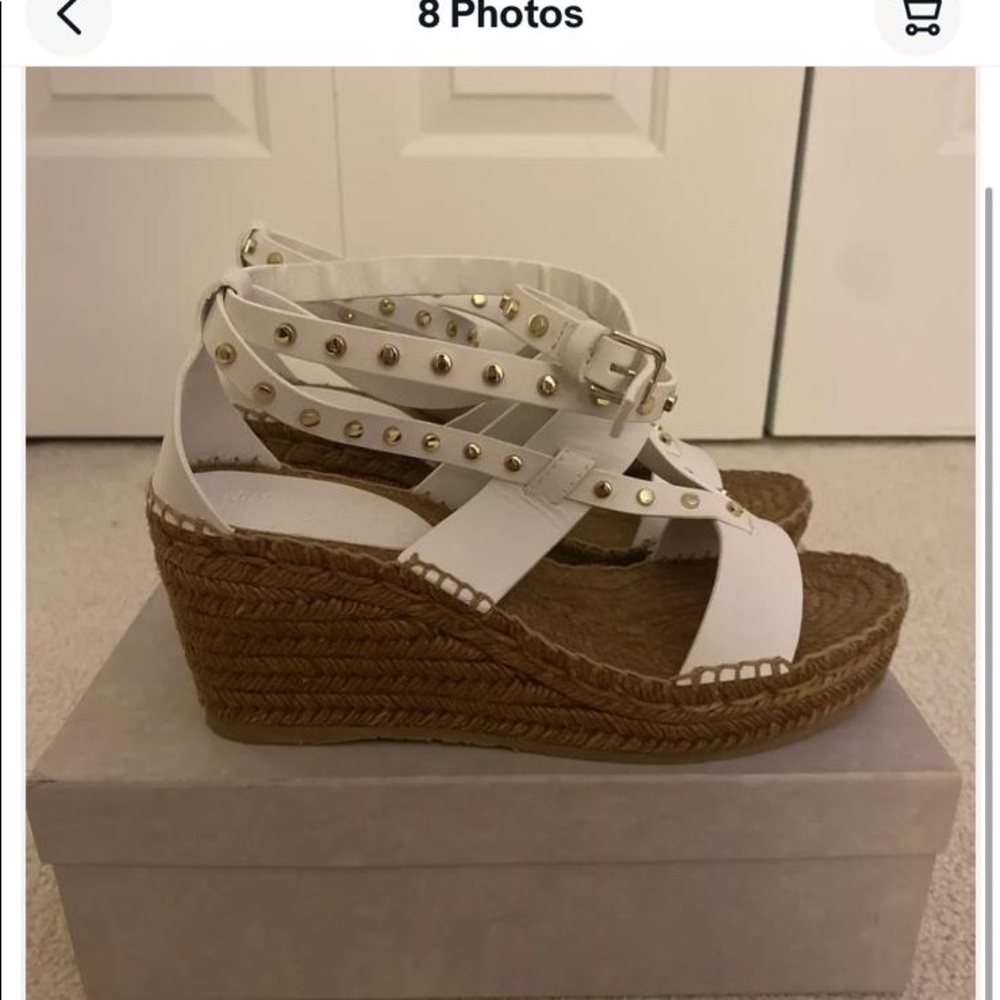 Jimmy choo wages,white leather,excellant condition
